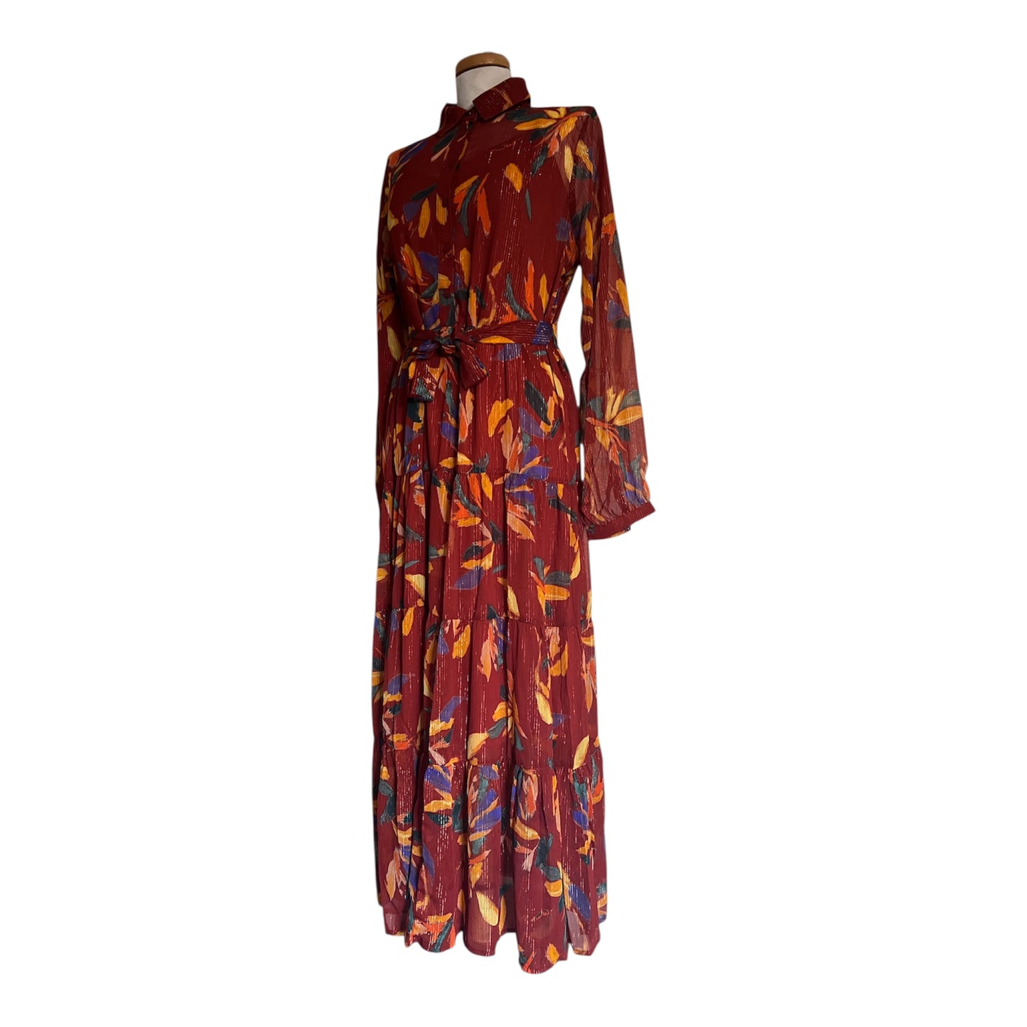Diva - Robe longue imprimée - Chocolat