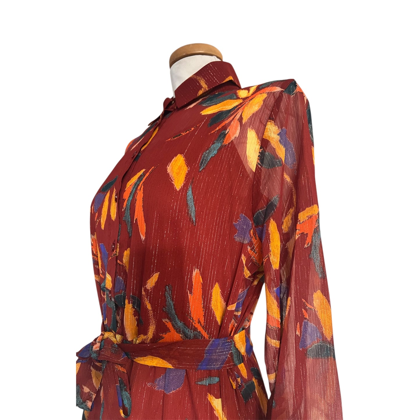 Diva - Robe longue imprimée - Chocolat